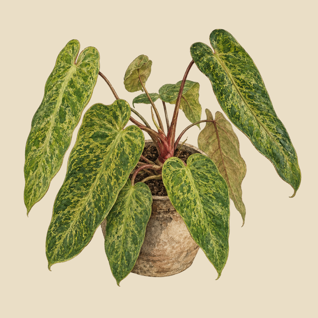 Philodendron billietiae × Philodendron rubrijuvenile